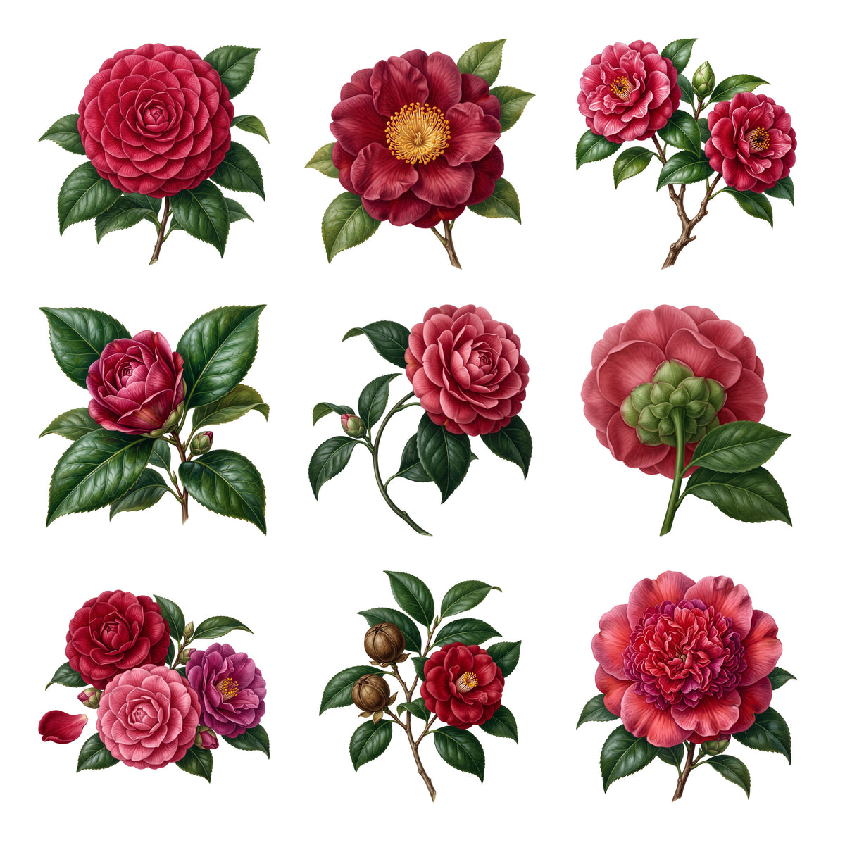Camellia Blossoms — Complete assortment