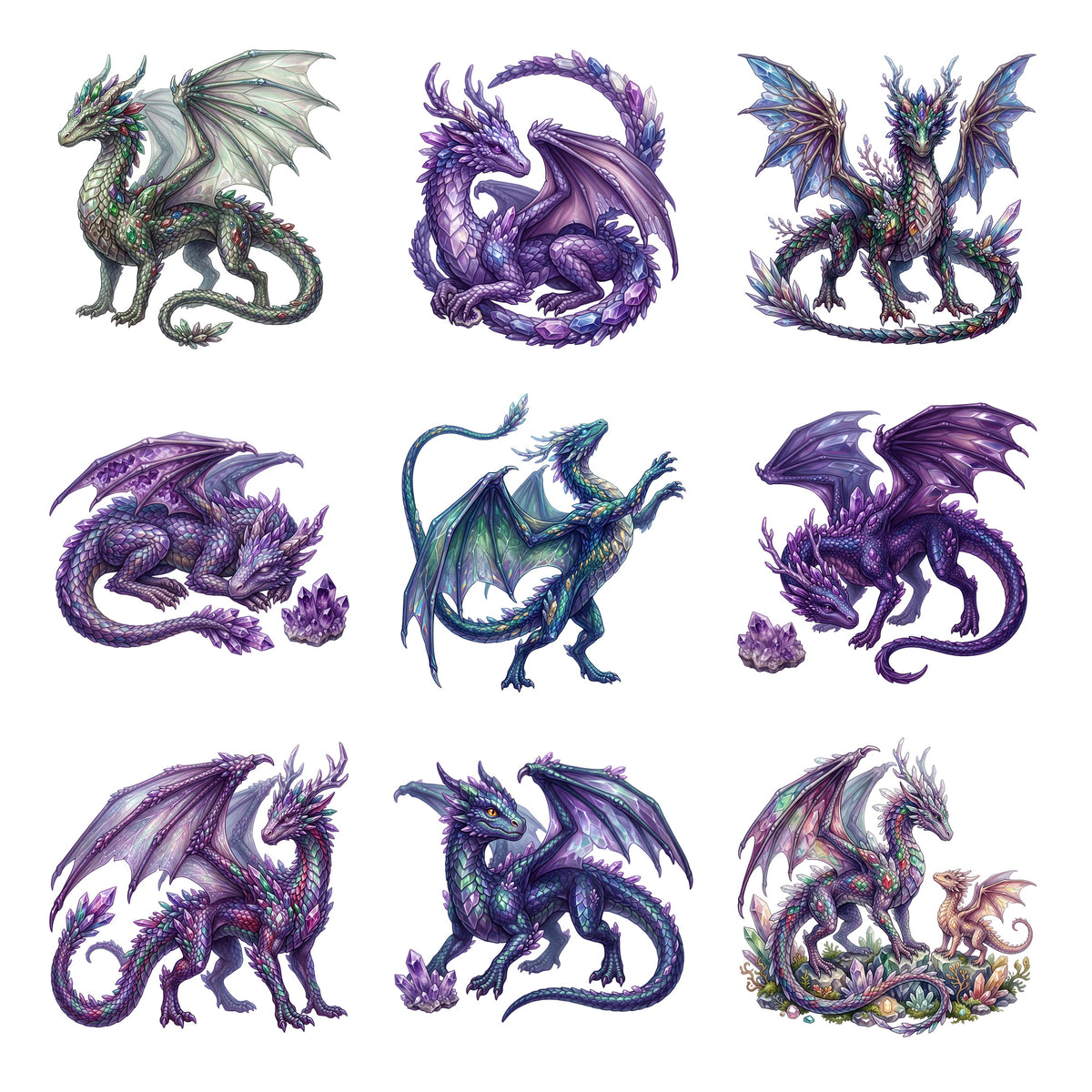 Crystal Cave Dragons — Complete assortment