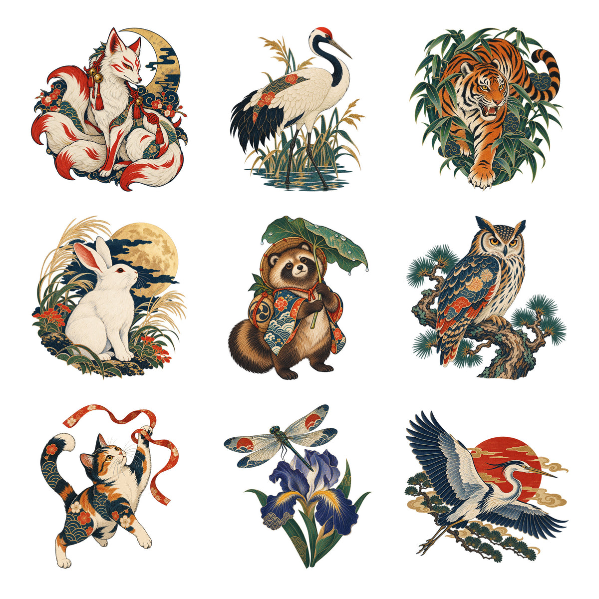 Ukiyo-e - Creatures and Folklore — Complete assortment