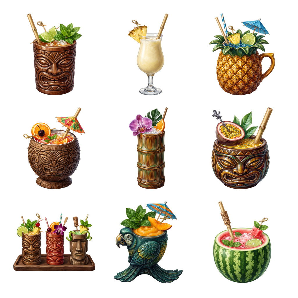 Tropical Tiki Drinks — Complete assortment