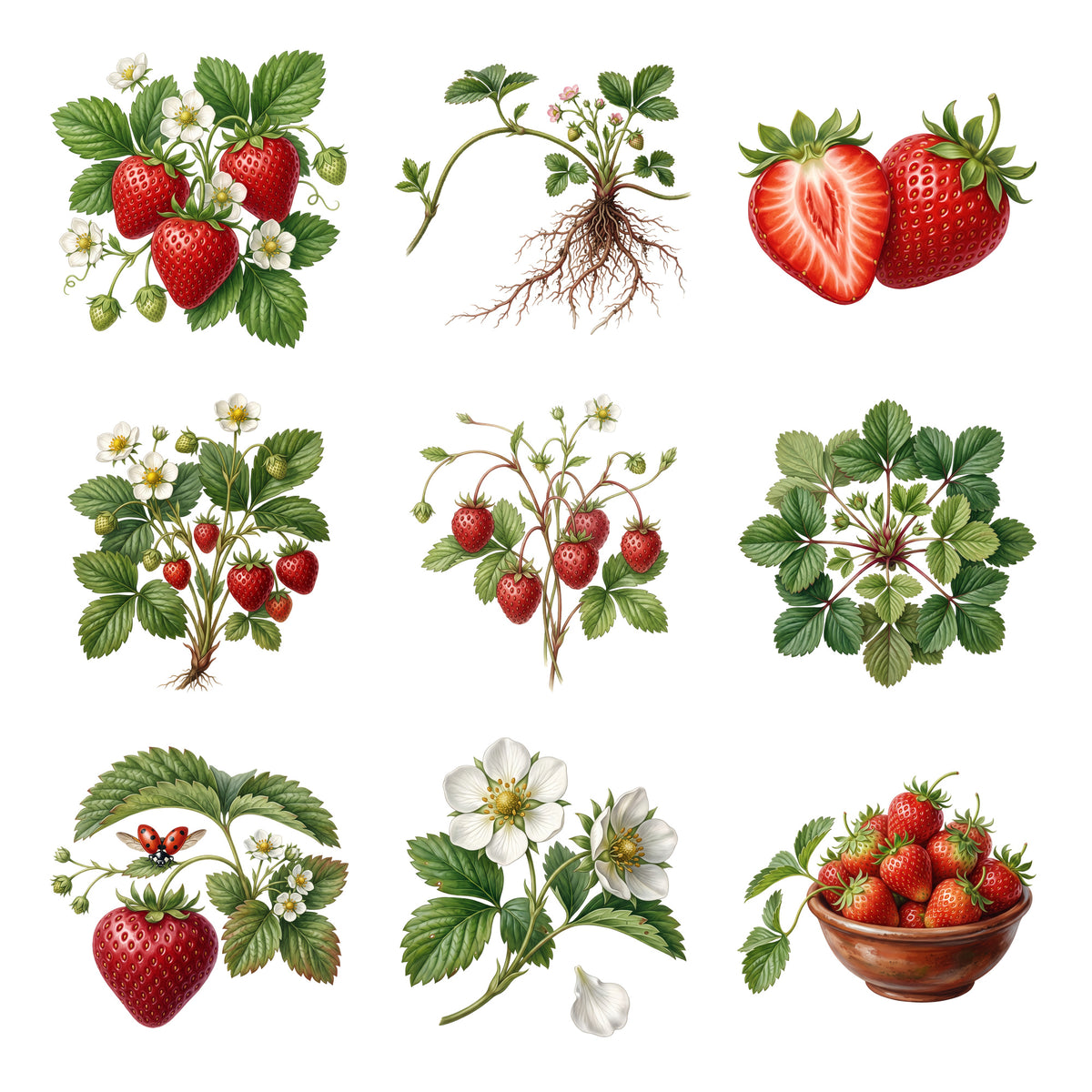 Strawberries and Blossoms — Complete assortment