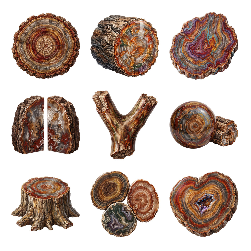 Petrified Wood Specimens — Complete assortment