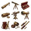 Antique Telescope Collection — Complete assortment