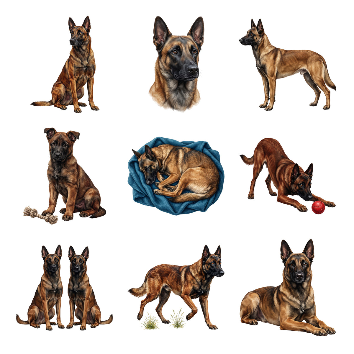 Belgian Malinois — Complete assortment
