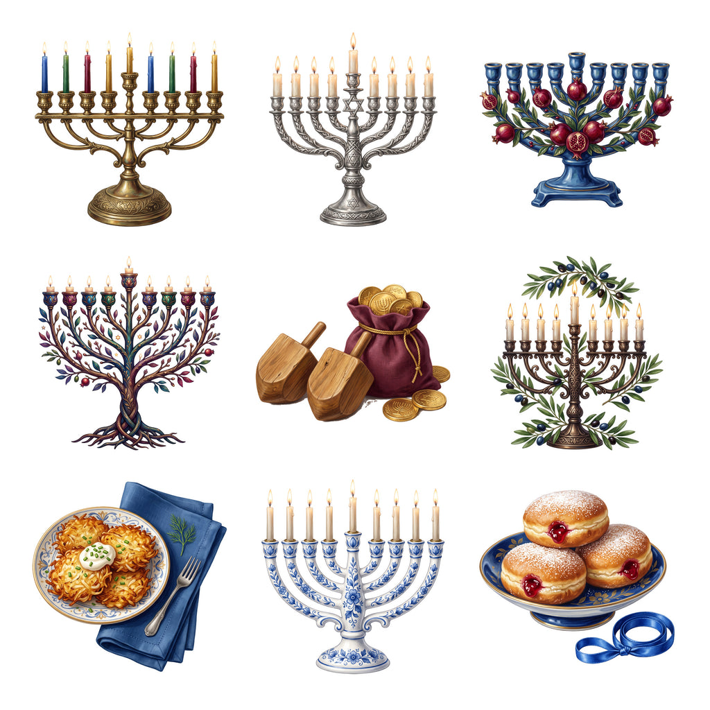 Hanukkah Menorah Collection — Complete assortment
