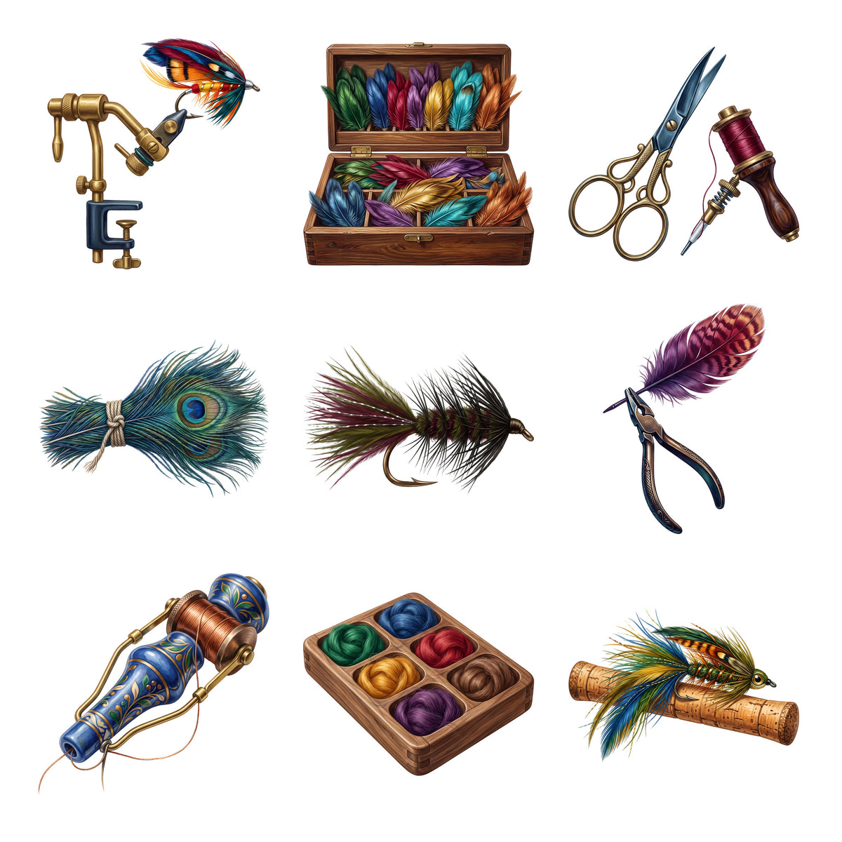 Fly Tying Bench — Complete assortment