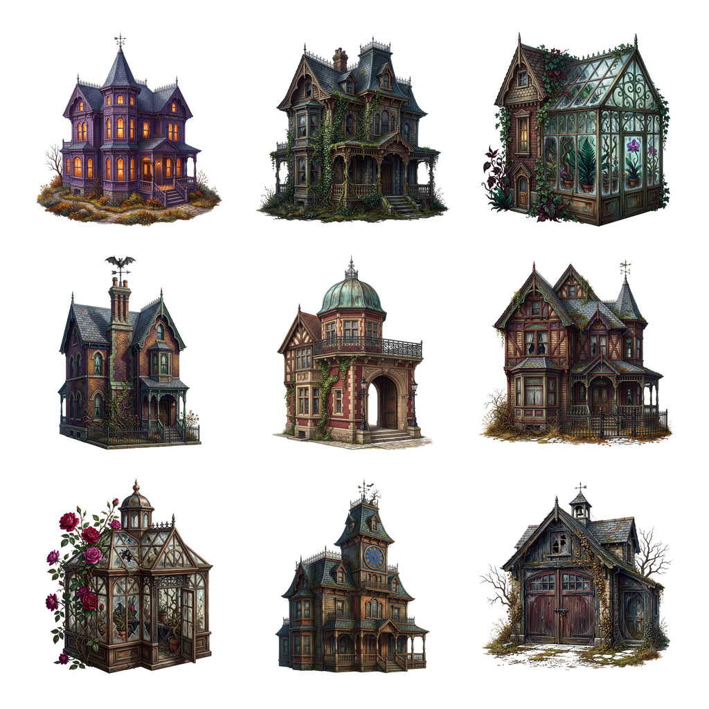 Haunted Victorian Houses — Complete assortment