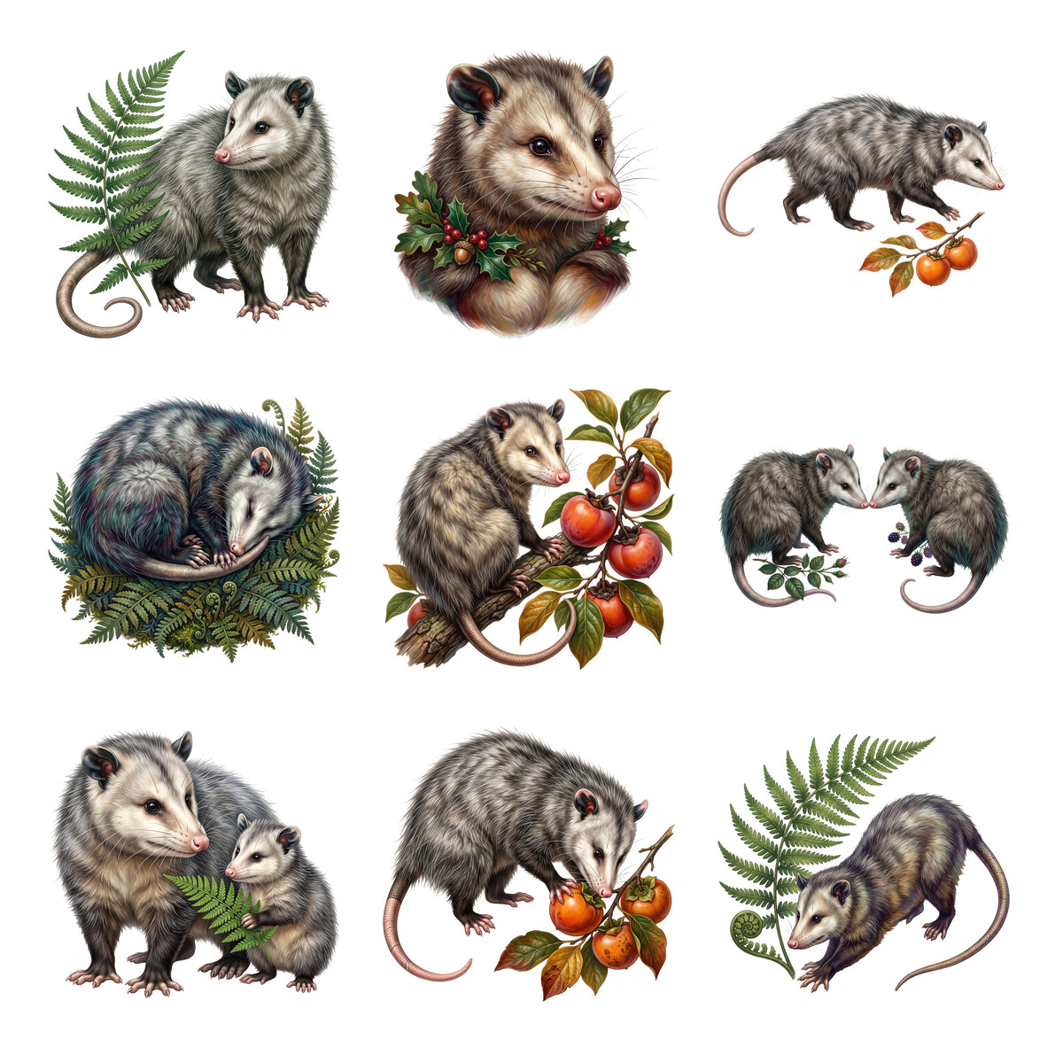 Opossum Garden Helpers — Complete assortment