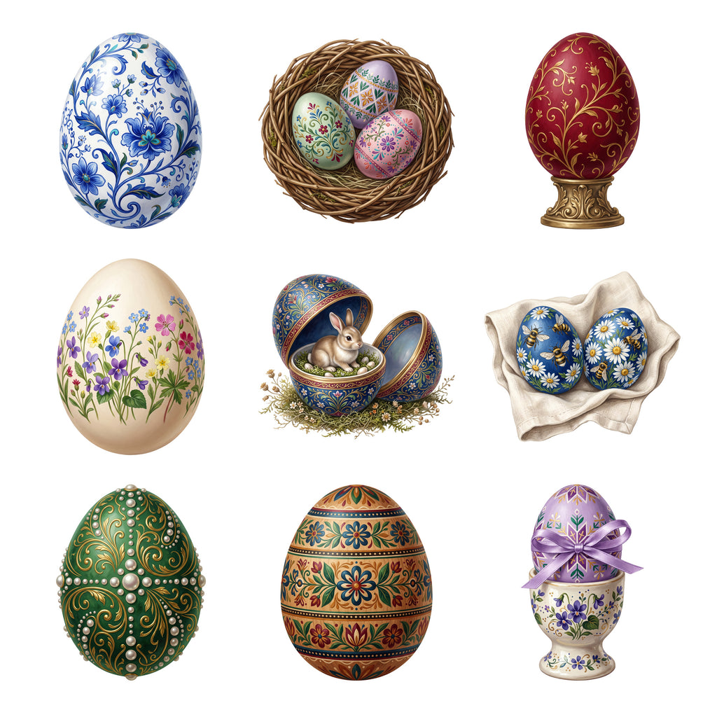 Easter Painted Eggs — Complete assortment