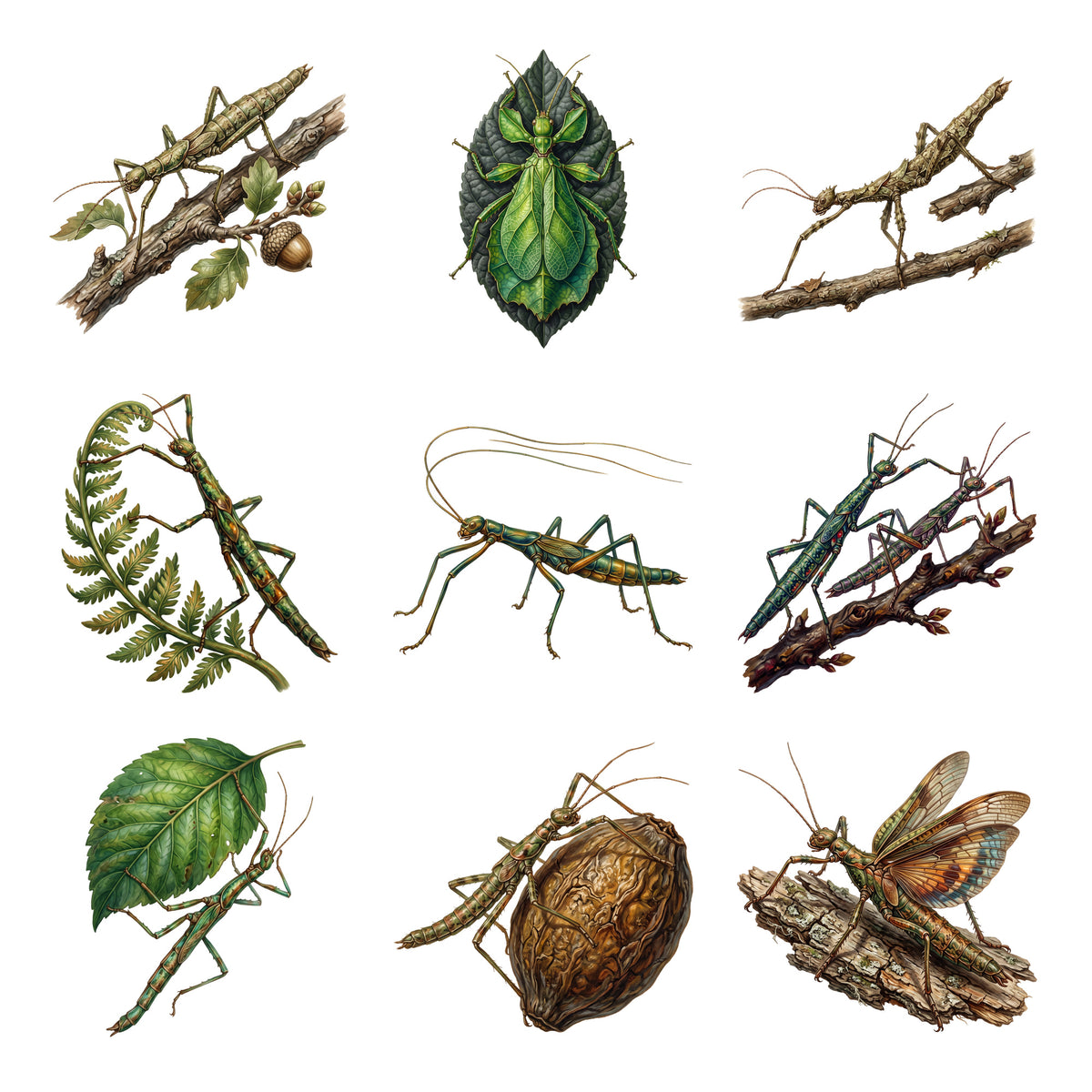 Walking Stick Insects — Complete assortment