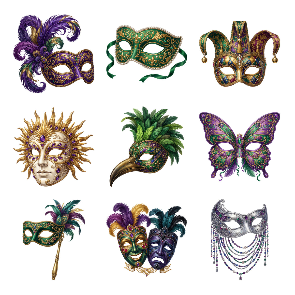 Mardi Gras Masks — Complete assortment