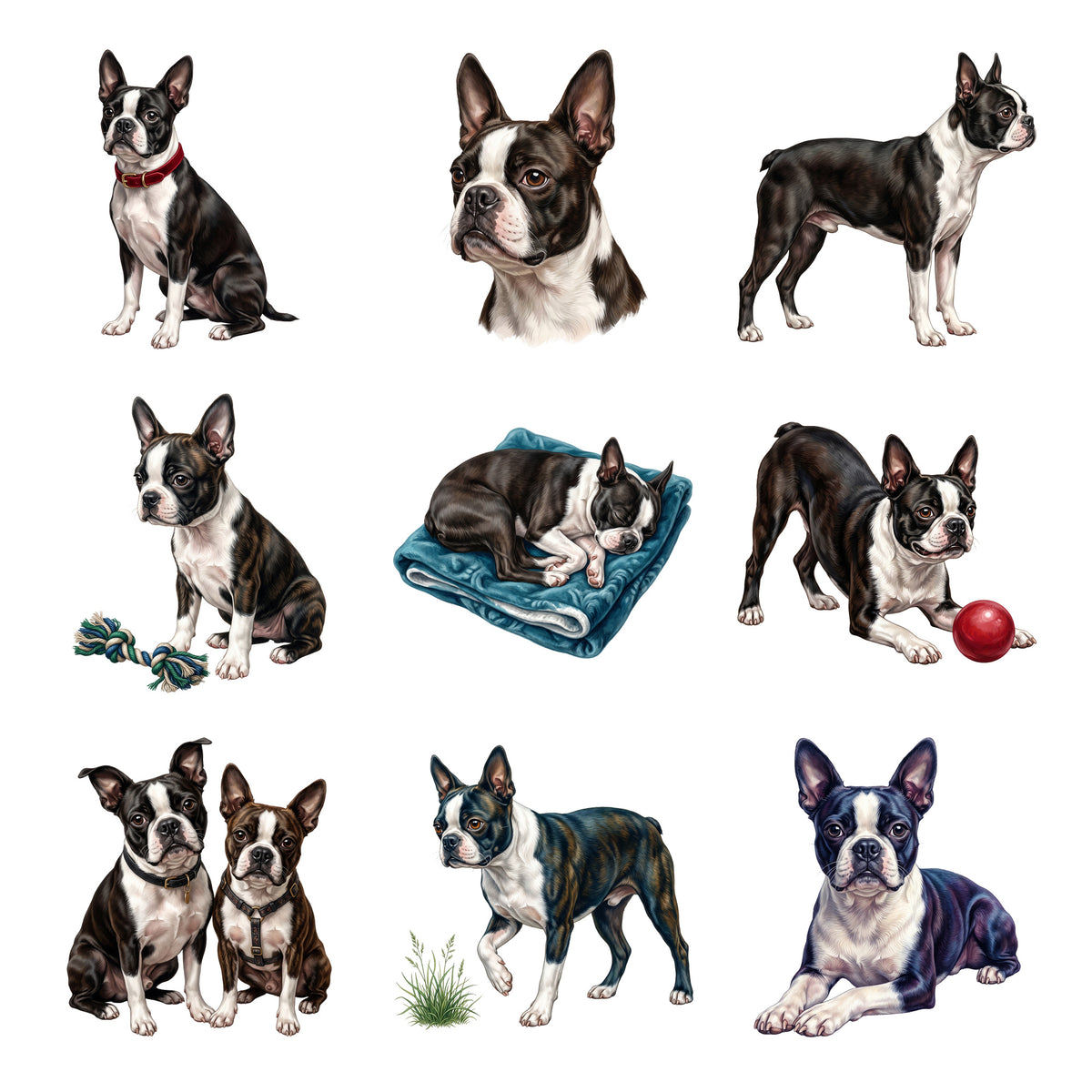 Boston Terriers — Complete assortment