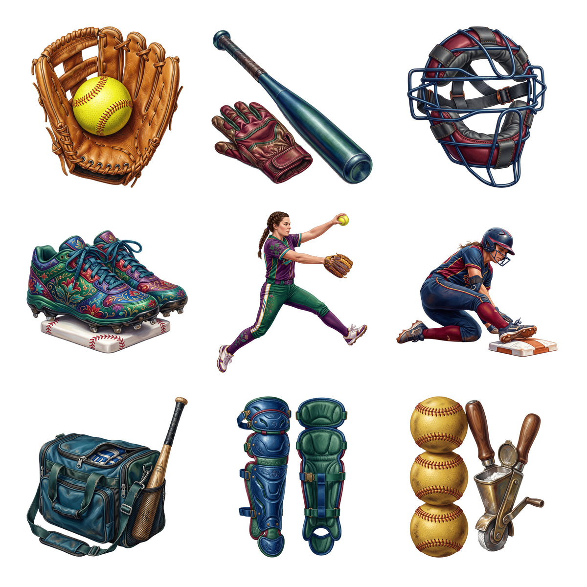 Softball Dugout Collection — Complete assortment