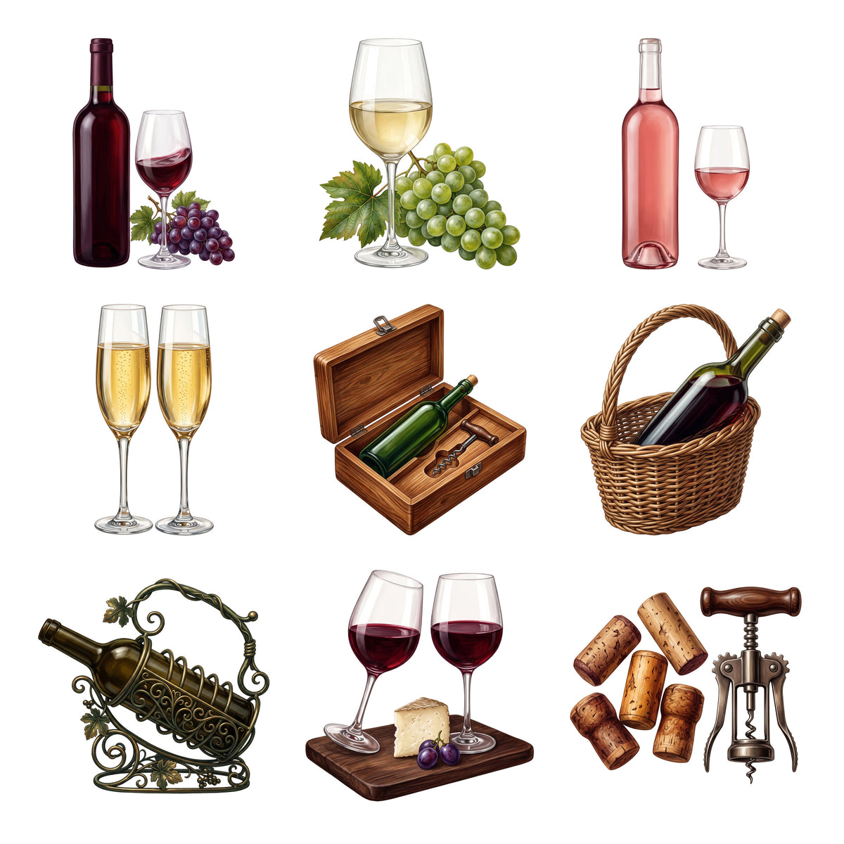 Wine Lovers Still Life — Complete assortment