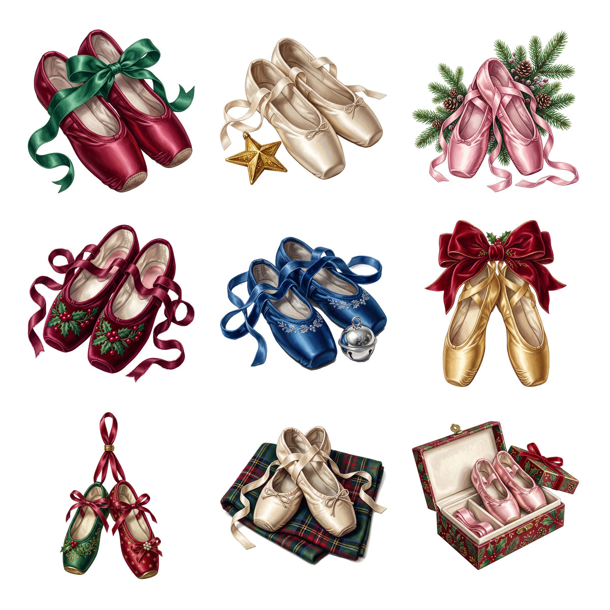 Christmas Ballet Slippers — Complete assortment