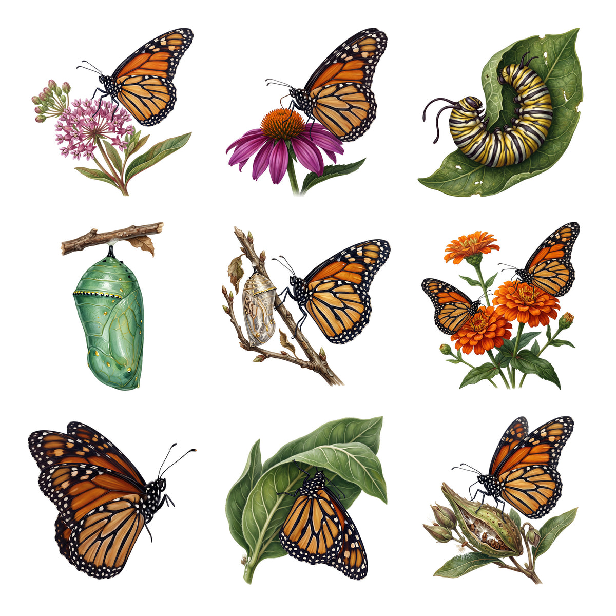 Monarch Butterfly Life — Complete assortment