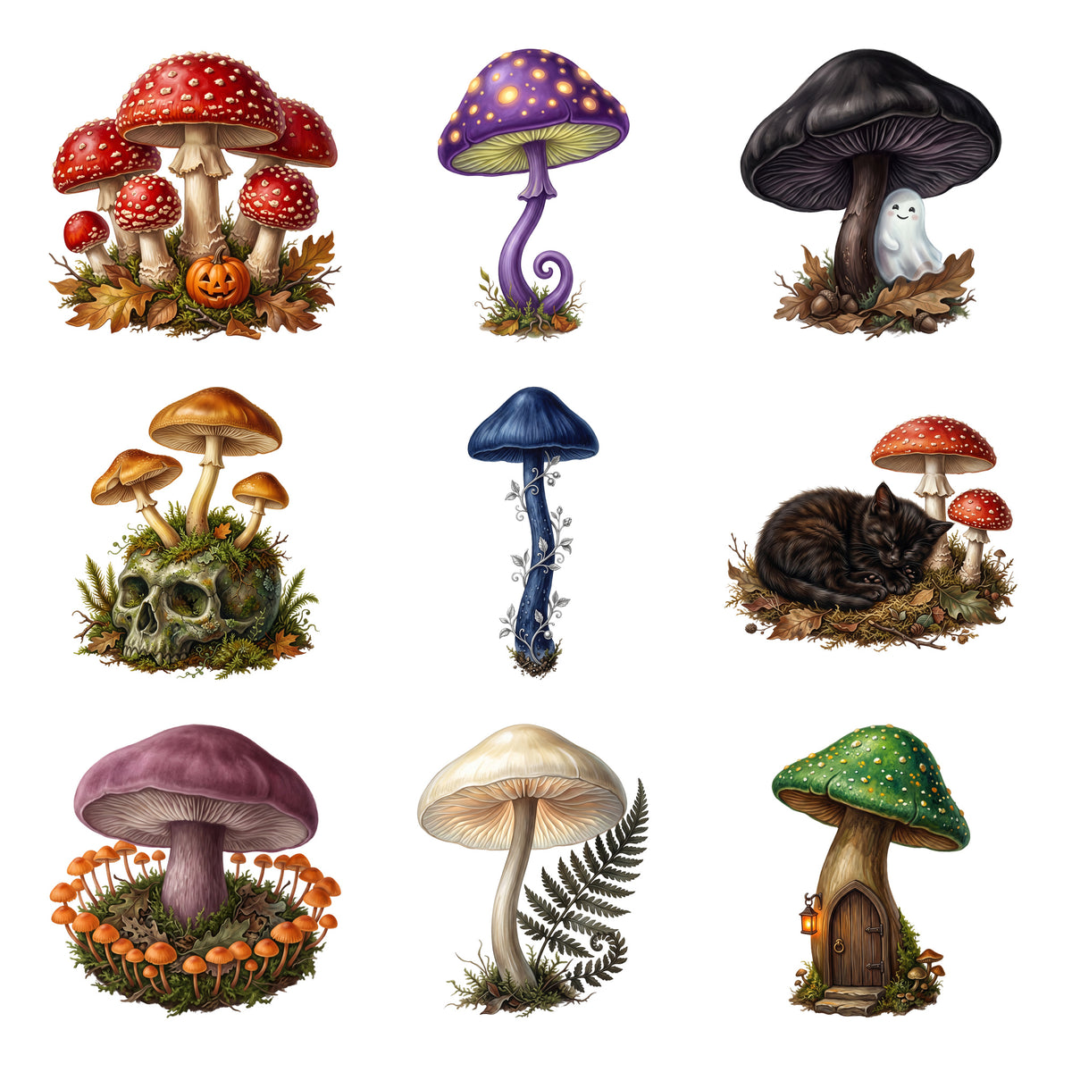 Halloween Toadstools — Complete assortment