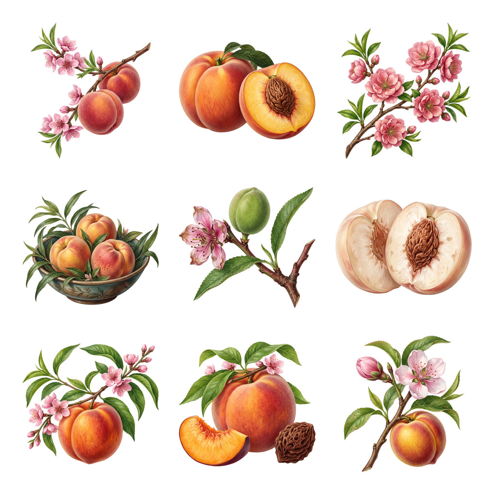 Peaches and Peach Blossoms — Complete assortment