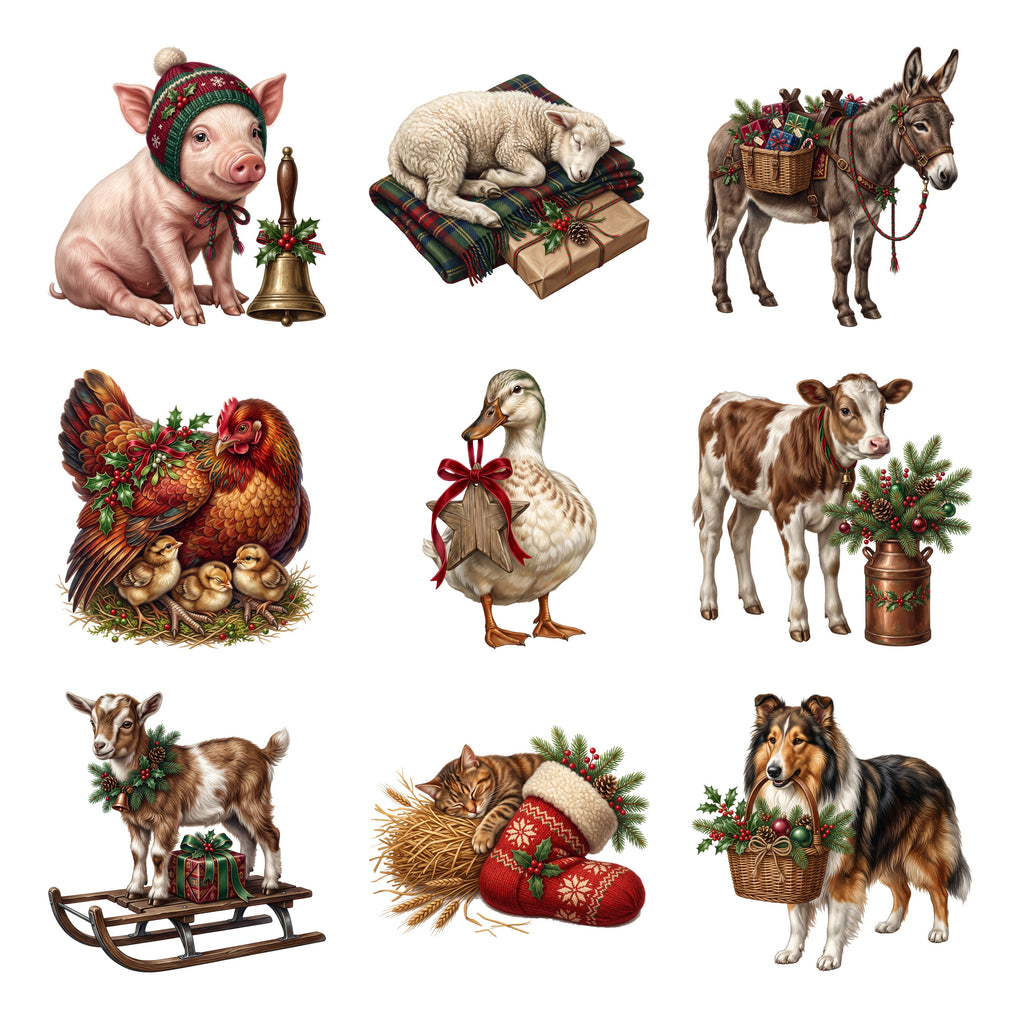 Farm Animal Christmas — Complete assortment