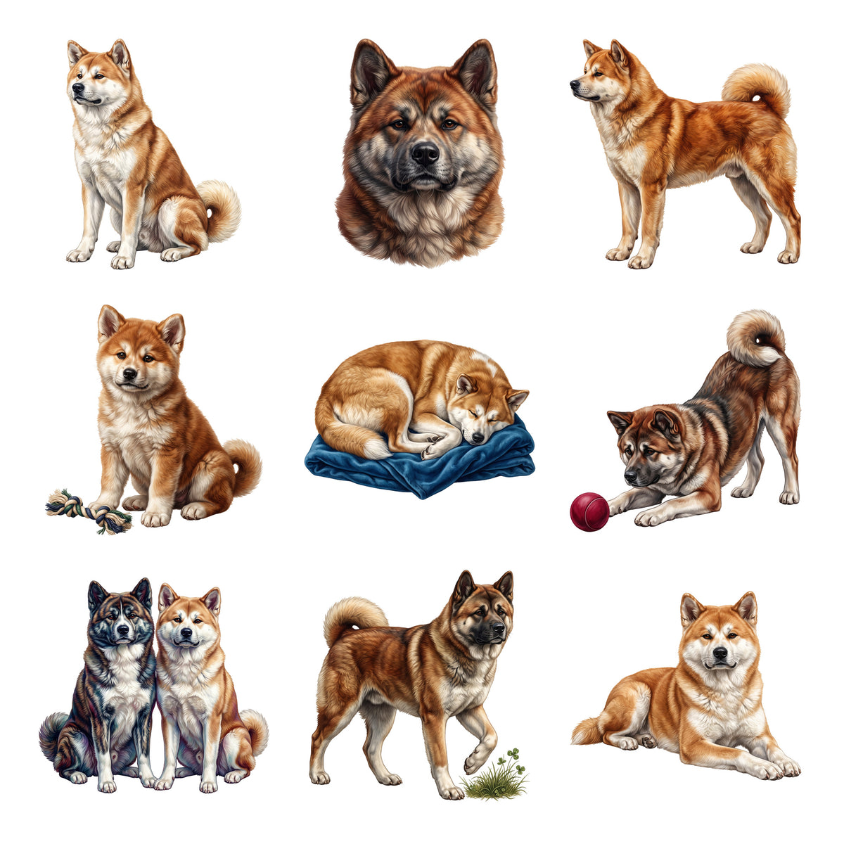 Akitas — Complete assortment