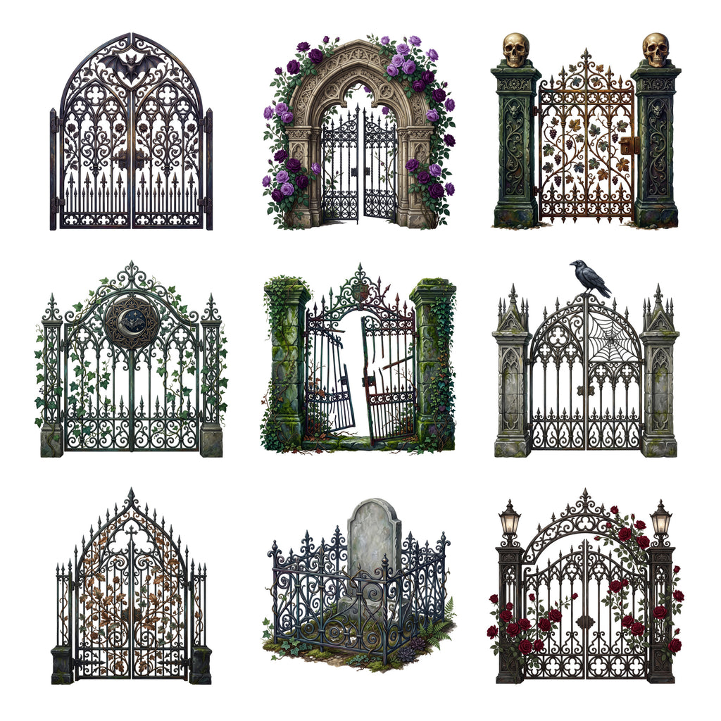 Gothic Cemetery Gates — Complete assortment