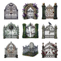Gothic Cemetery Gates — Complete assortment