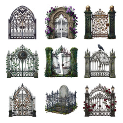 Gothic Cemetery Gates — Complete assortment
