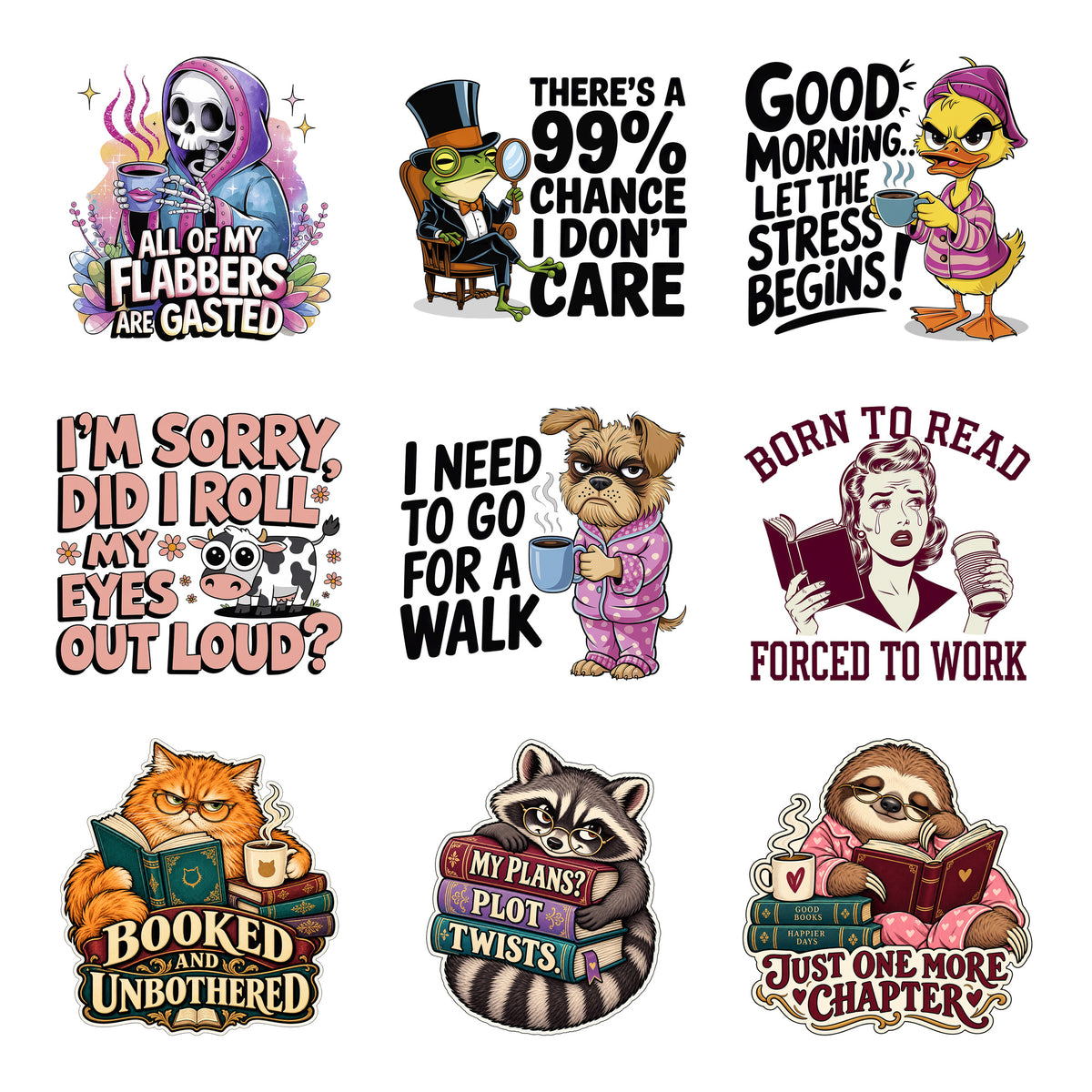 Everyday Humor and Book Lovers — Complete assortment