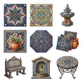 Spanish Courtyard Tiles — Complete assortment