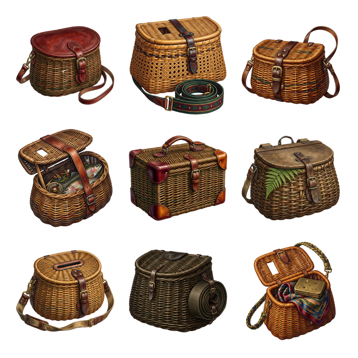 Fly Fishing Creels — Complete assortment