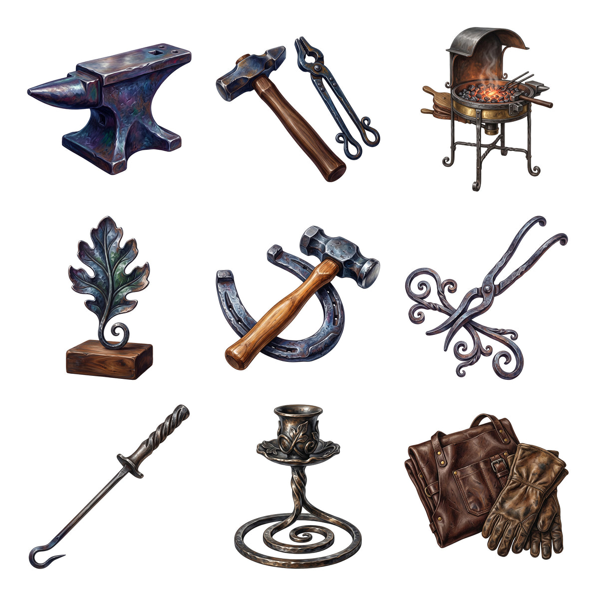 Blacksmith Forge Tools — Complete assortment