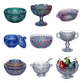 Cut Glass Serving Bowls — Complete assortment