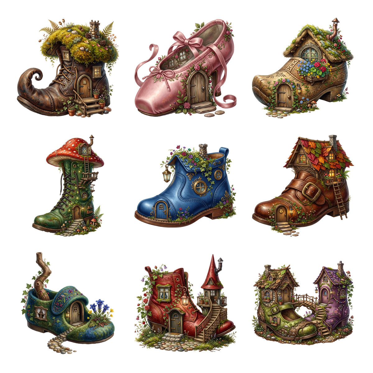 Fairy Shoe Houses — Complete assortment
