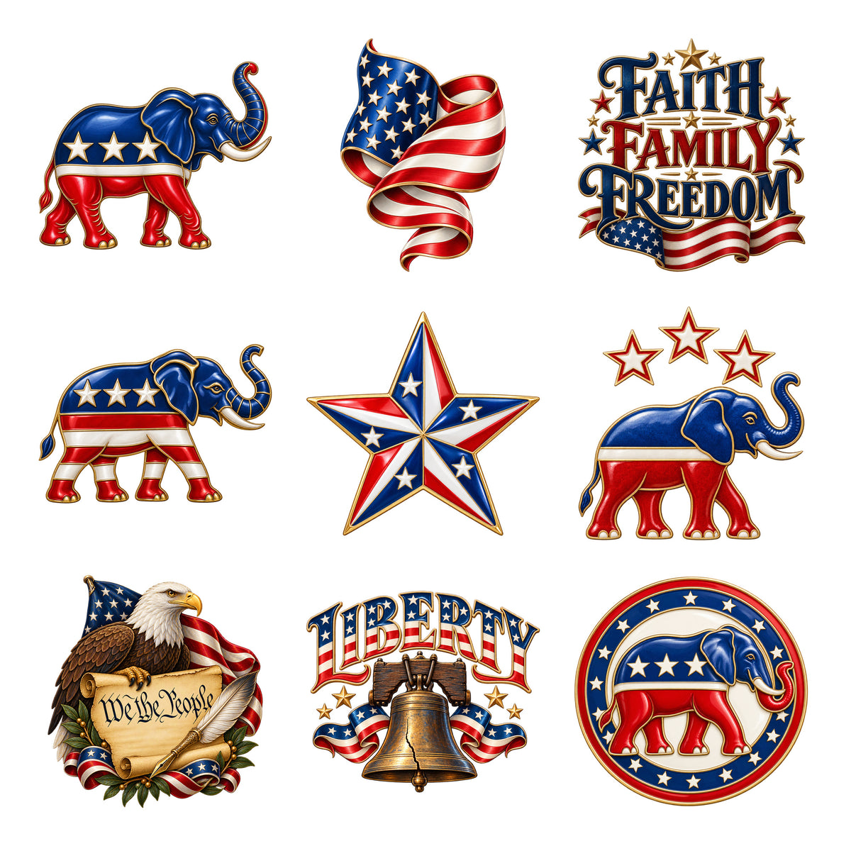 Republican Symbols — Complete assortment