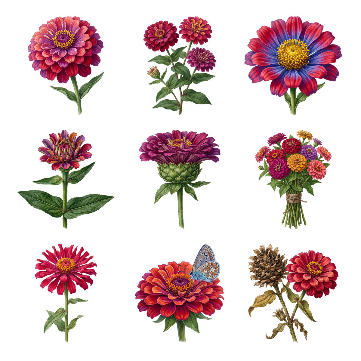 Zinnia Rainbow — Complete assortment