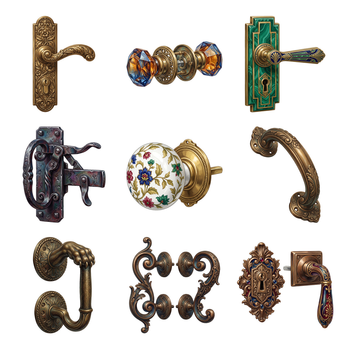 Decorative Door Handles — Complete assortment