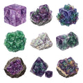 Fluorite Crystal Cubes — Complete assortment