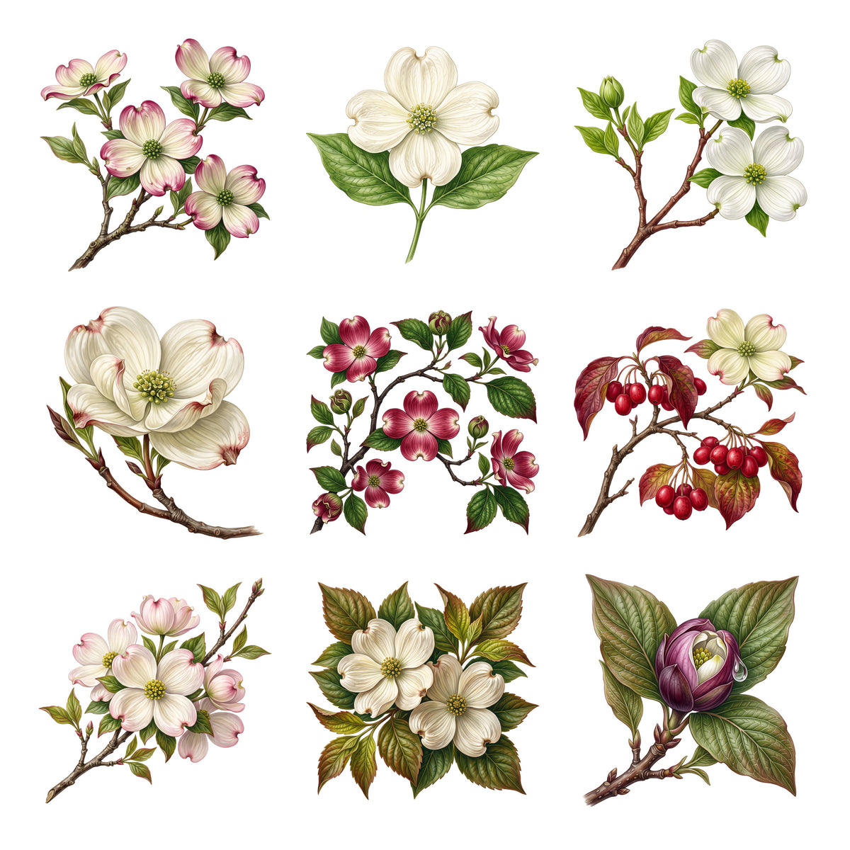 Dogwood Blossoms — Complete assortment