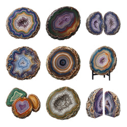 Agate Geode Slices — Complete assortment