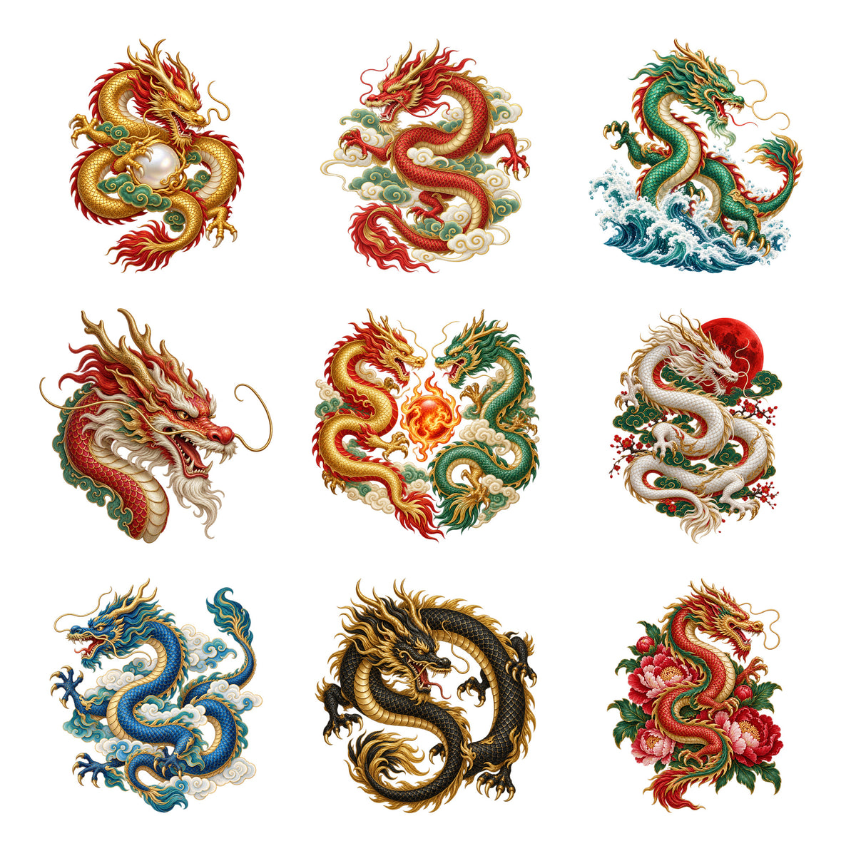 Chinese Dragons - Imperial Clouds — Complete assortment