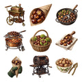 Chestnut Roasting Cart — Complete assortment