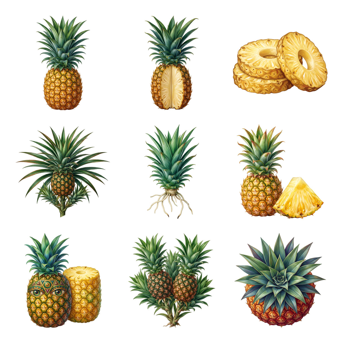 Pineapple Crowns — Complete assortment