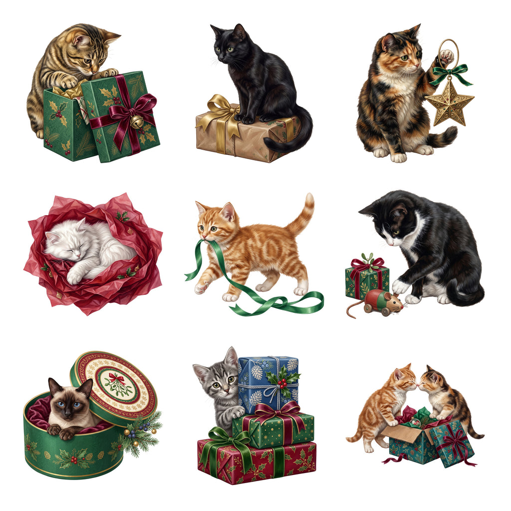 Christmas Cat Gift Inspectors — Complete assortment