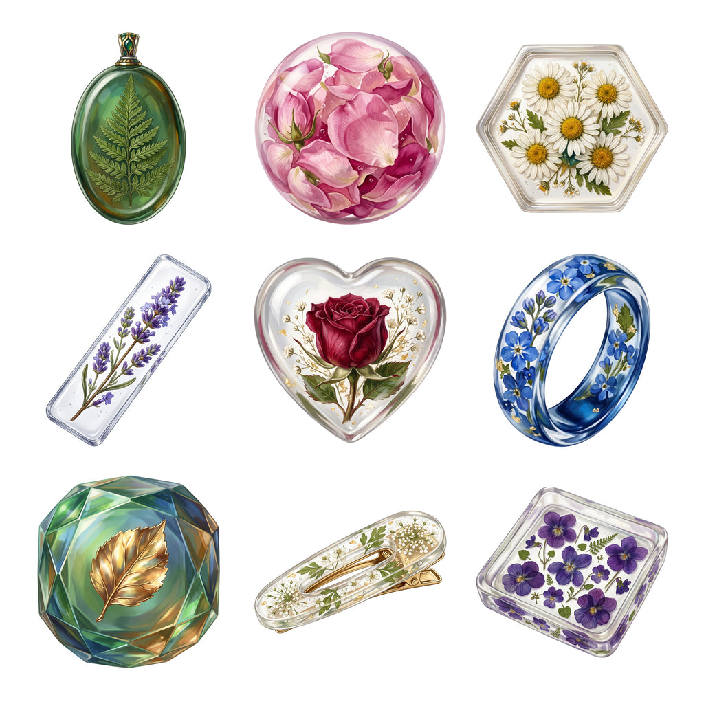 Resin Flower Keepsakes — Complete assortment