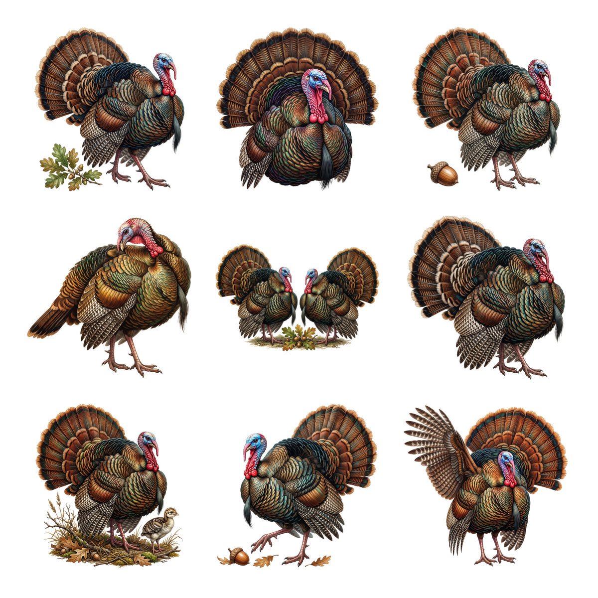 Turkey Gobbler Strut — Complete assortment