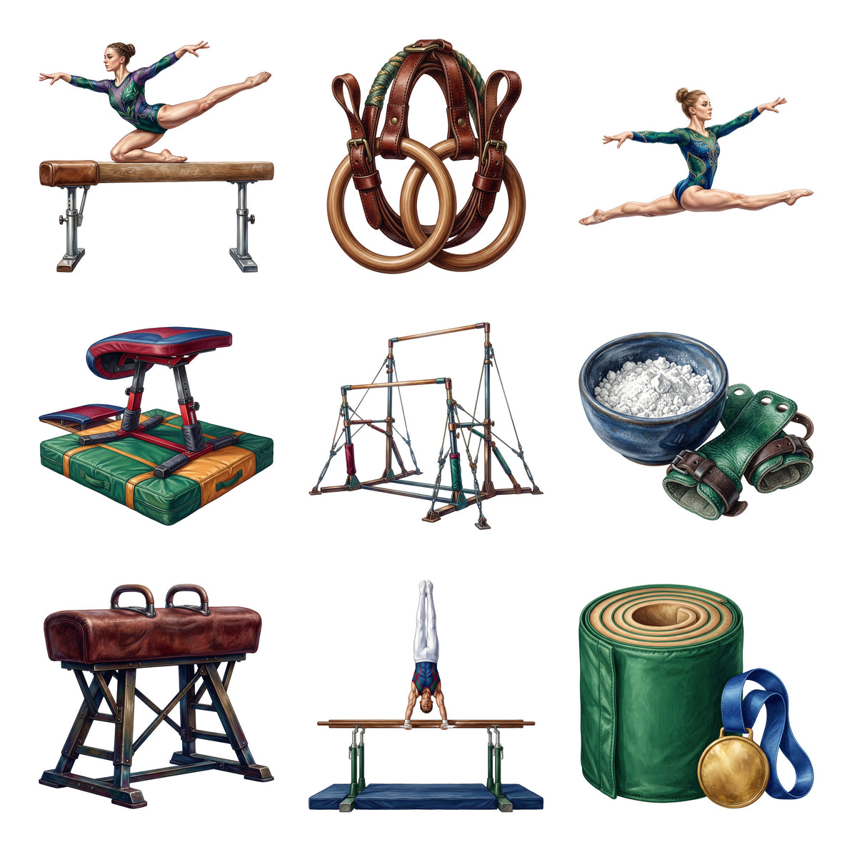 Gymnastics Apparatus — Complete assortment