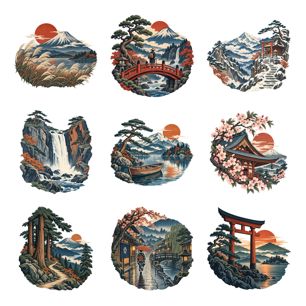 Ukiyo-e - Mountain Journeys — Complete assortment