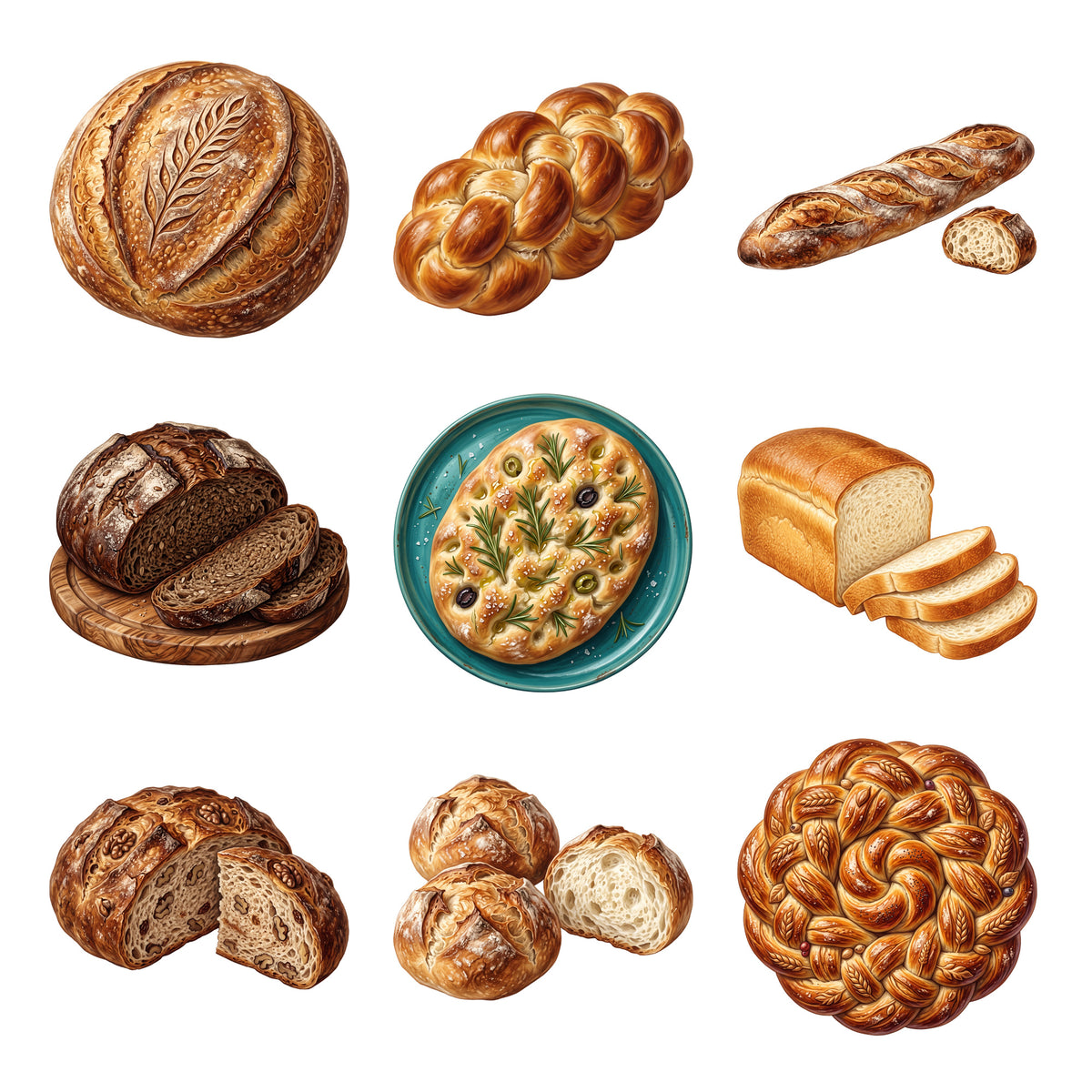 Farmhouse Bread Loaves — Complete assortment