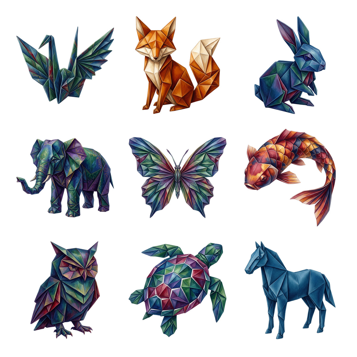 Origami Animal Foldings — Complete assortment