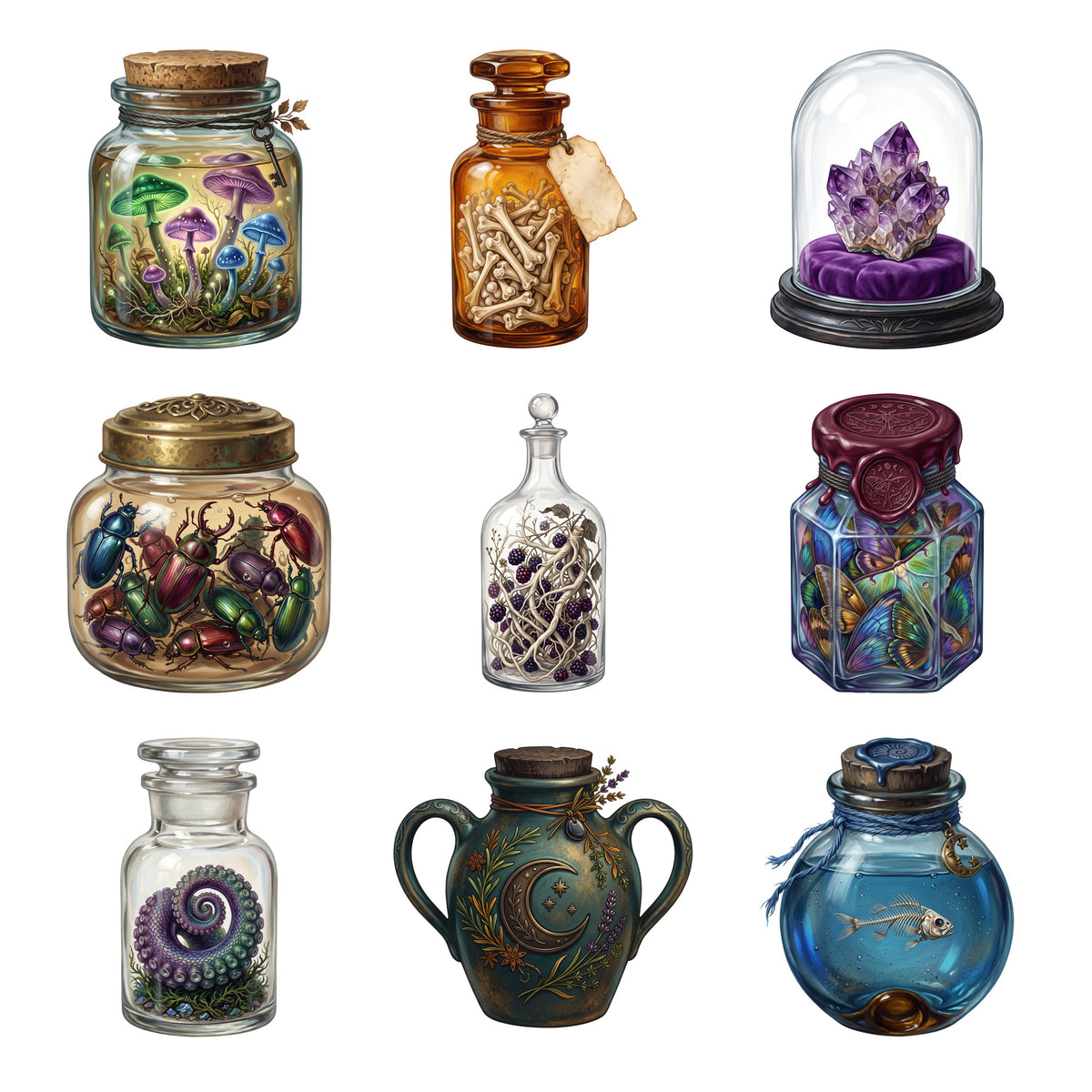 Halloween Apothecary Jars — Complete assortment